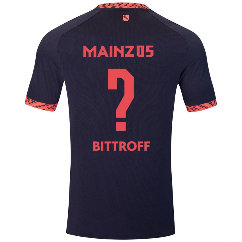 Niño Camiseta Maurice Bittroff #0 Azul Coral Rojo 2ª Equipación 2024/25 La Camisa