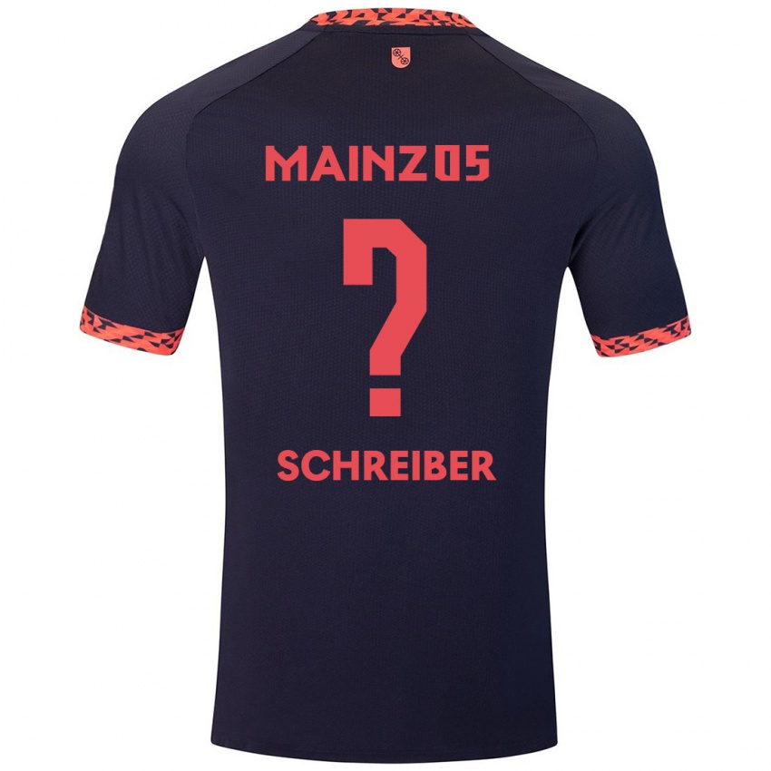 Niño Camiseta Philipp Schreiber #0 Azul Coral Rojo 2ª Equipación 2024/25 La Camisa