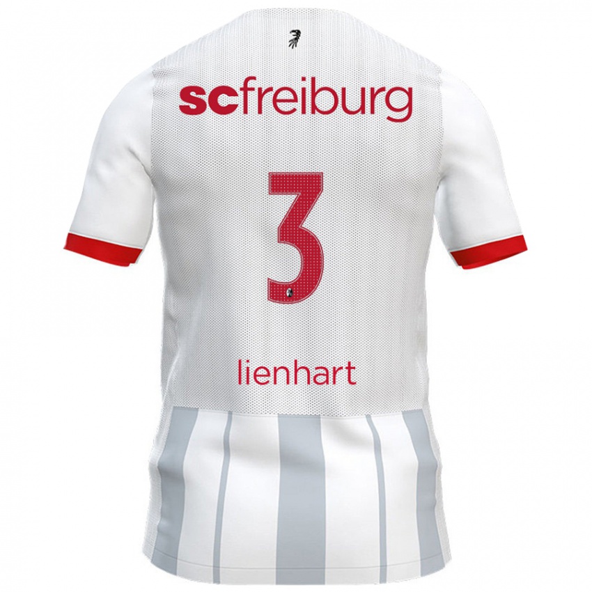 Niño Camiseta Philipp Lienhart #3 Blanco Gris 2ª Equipación 2024/25 La Camisa