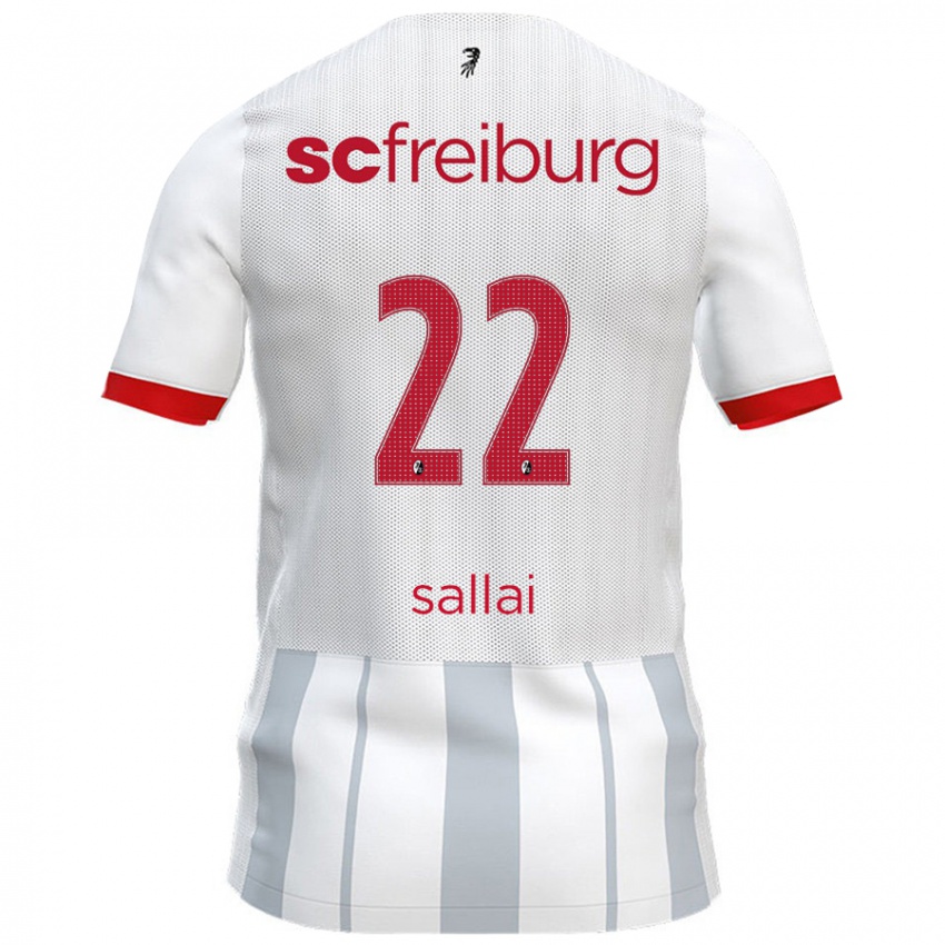 Niño Camiseta Roland Sallai #22 Blanco Gris 2ª Equipación 2024/25 La Camisa