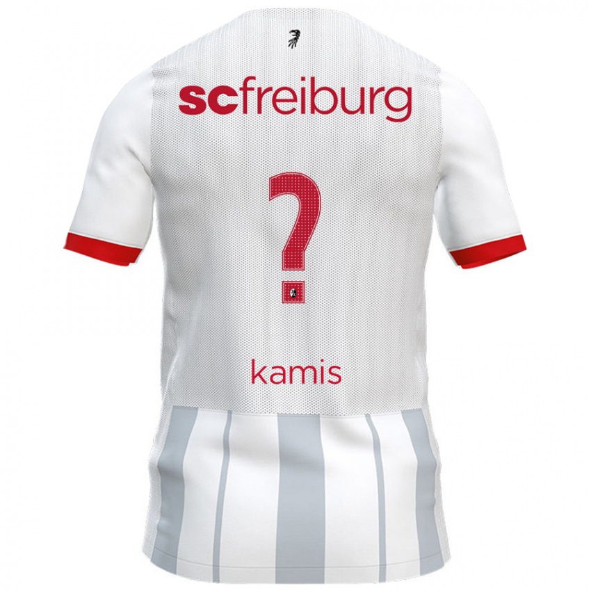 Niño Camiseta Marcel Kamis #0 Blanco Gris 2ª Equipación 2024/25 La Camisa