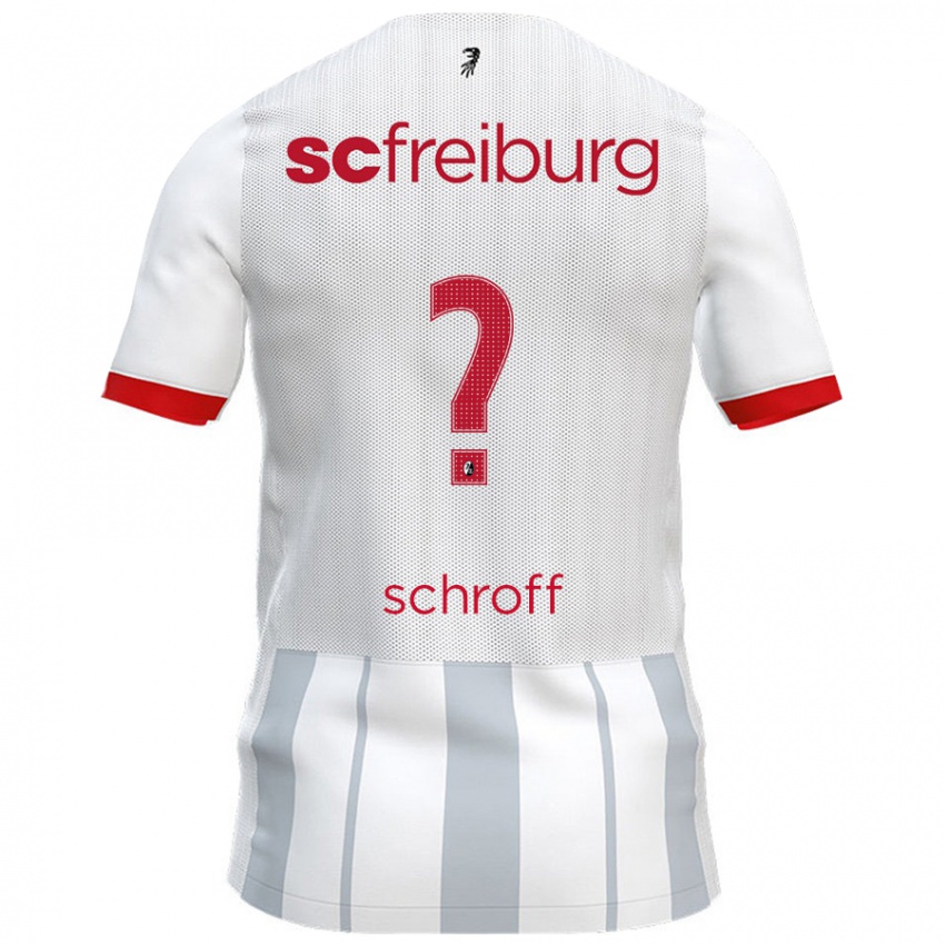 Niño Camiseta Matteo Schroff #0 Blanco Gris 2ª Equipación 2024/25 La Camisa