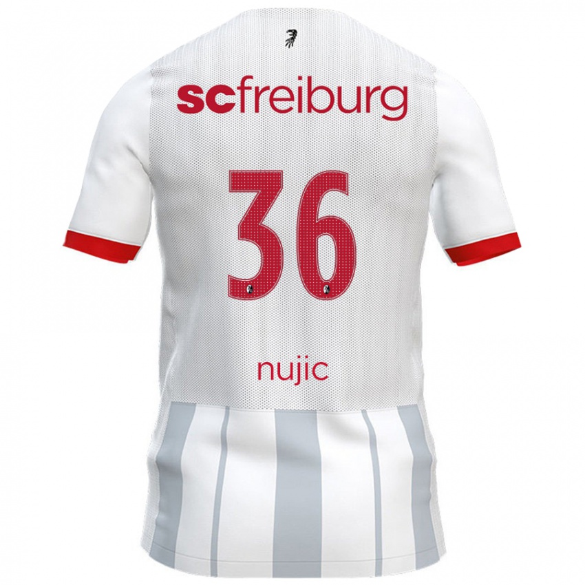 Niño Camiseta Luka Nujic #36 Blanco Gris 2ª Equipación 2024/25 La Camisa