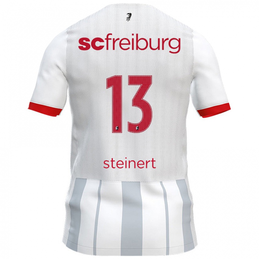 Niño Camiseta Judith Steinert #13 Blanco Gris 2ª Equipación 2024/25 La Camisa