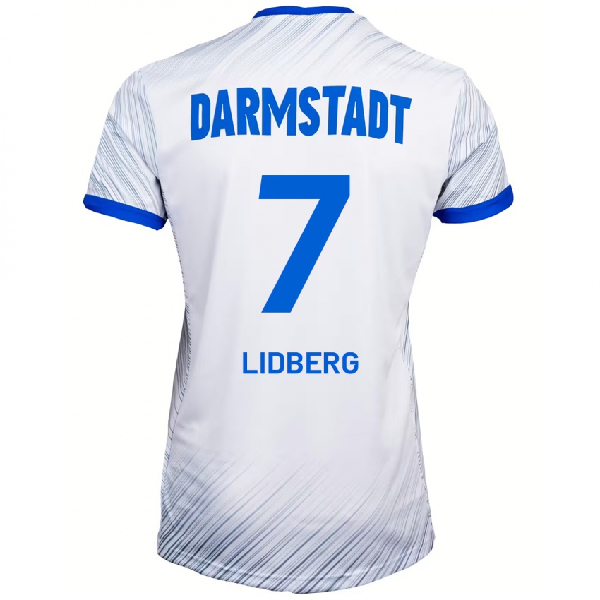 Niño Camiseta Isac Lidberg #7 Blanco Azul 2ª Equipación 2024/25 La Camisa