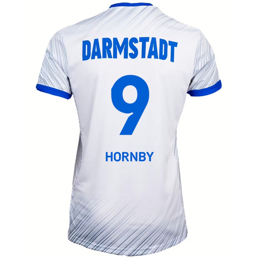 Niño Camiseta Fraser Hornby #9 Blanco Azul 2ª Equipación 2024/25 La Camisa