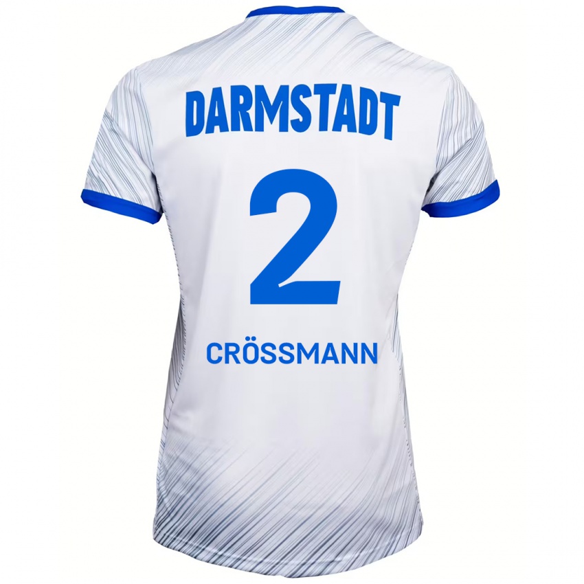 Niño Camiseta Elias Crößmann #2 Blanco Azul 2ª Equipación 2024/25 La Camisa