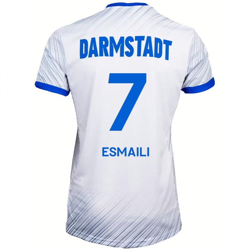 Niño Camiseta Ali Esmaili #7 Blanco Azul 2ª Equipación 2024/25 La Camisa