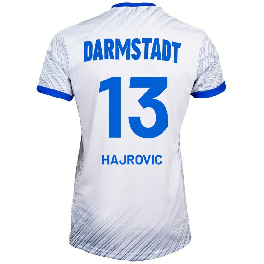 Niño Camiseta Vahid Hajrovic #13 Blanco Azul 2ª Equipación 2024/25 La Camisa