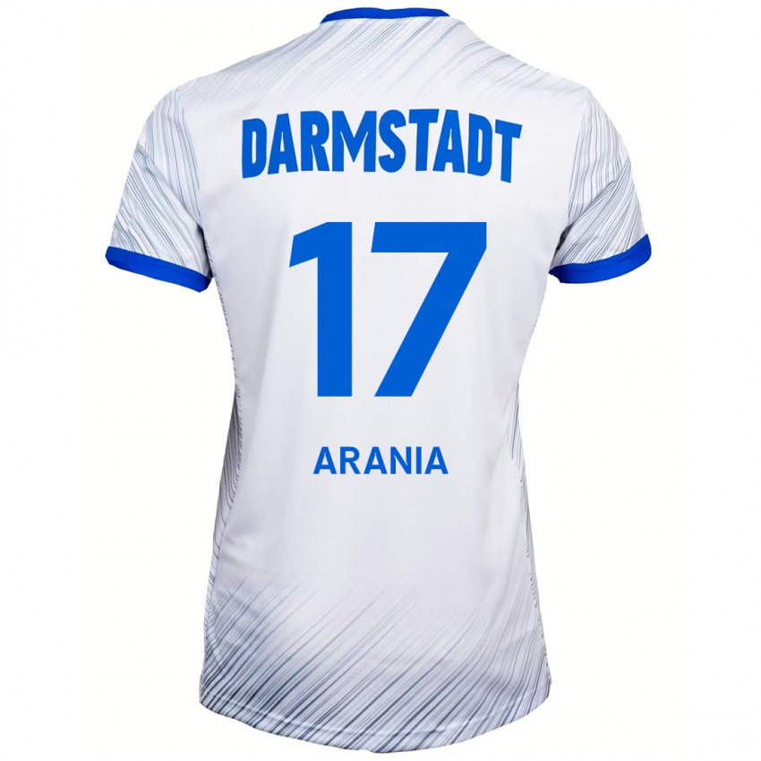 Niño Camiseta Asaf Arania #17 Blanco Azul 2ª Equipación 2024/25 La Camisa