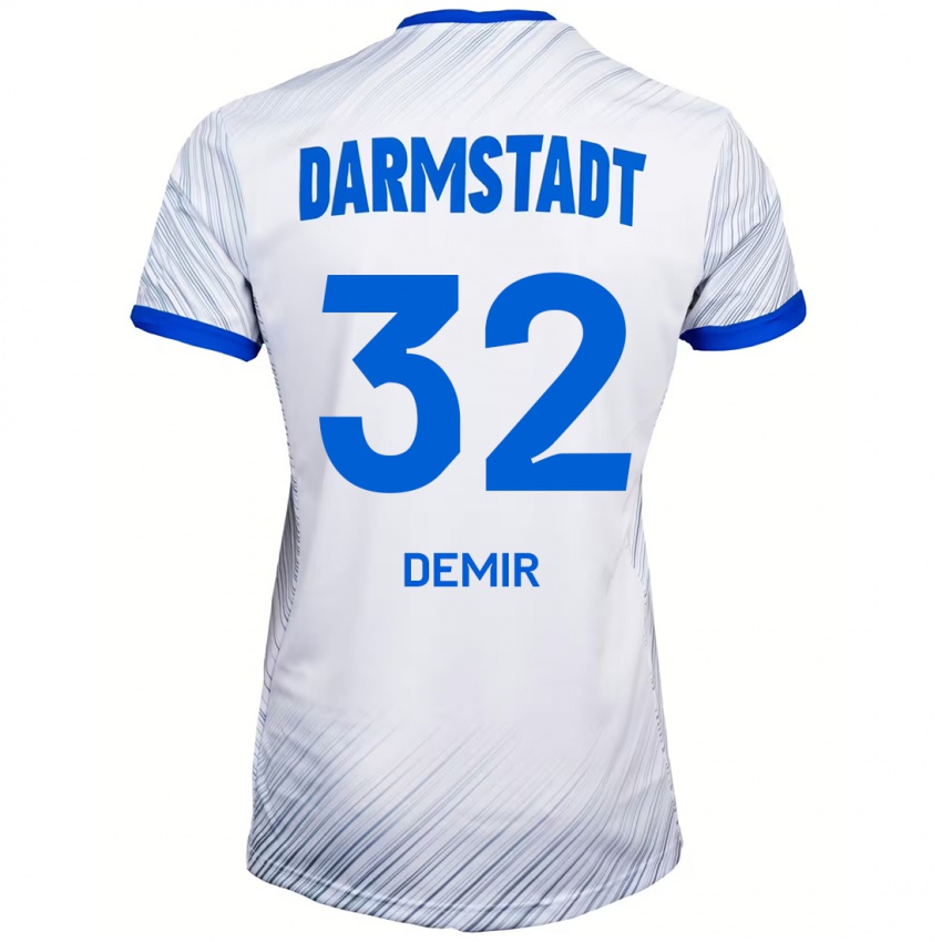 Niño Camiseta Lean Demir #32 Blanco Azul 2ª Equipación 2024/25 La Camisa