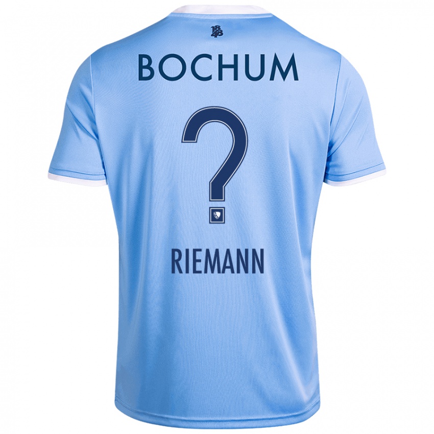 Niño Camiseta Manuel Riemann #0 Azul Cielo 2ª Equipación 2024/25 La Camisa