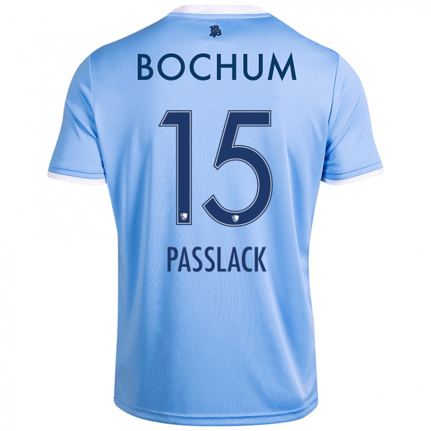 Niño Camiseta Felix Passlack #15 Azul Cielo 2ª Equipación 2024/25 La Camisa