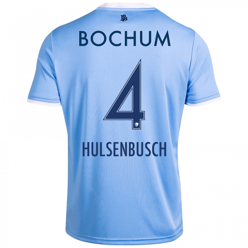 Niño Camiseta Daniel Hülsenbusch #4 Azul Cielo 2ª Equipación 2024/25 La Camisa