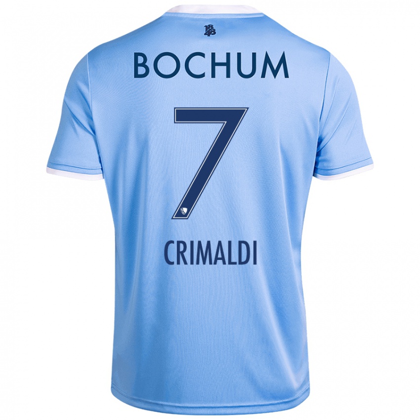 Niño Camiseta Alessandro Crimaldi #7 Azul Cielo 2ª Equipación 2024/25 La Camisa