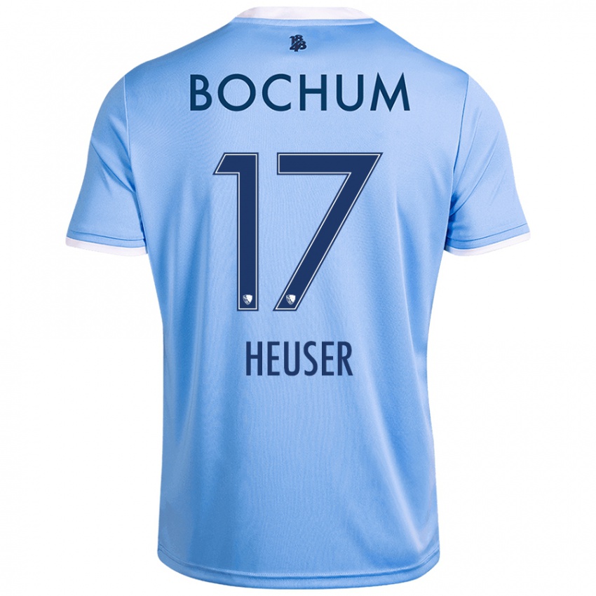 Niño Camiseta Ben Heuser #17 Azul Cielo 2ª Equipación 2024/25 La Camisa