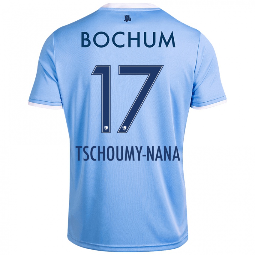 Niño Camiseta Daryl Tschoumy-Nana #17 Azul Cielo 2ª Equipación 2024/25 La Camisa