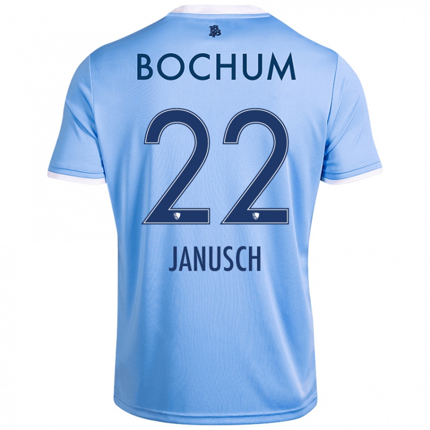 Niño Camiseta Thees Janusch #22 Azul Cielo 2ª Equipación 2024/25 La Camisa