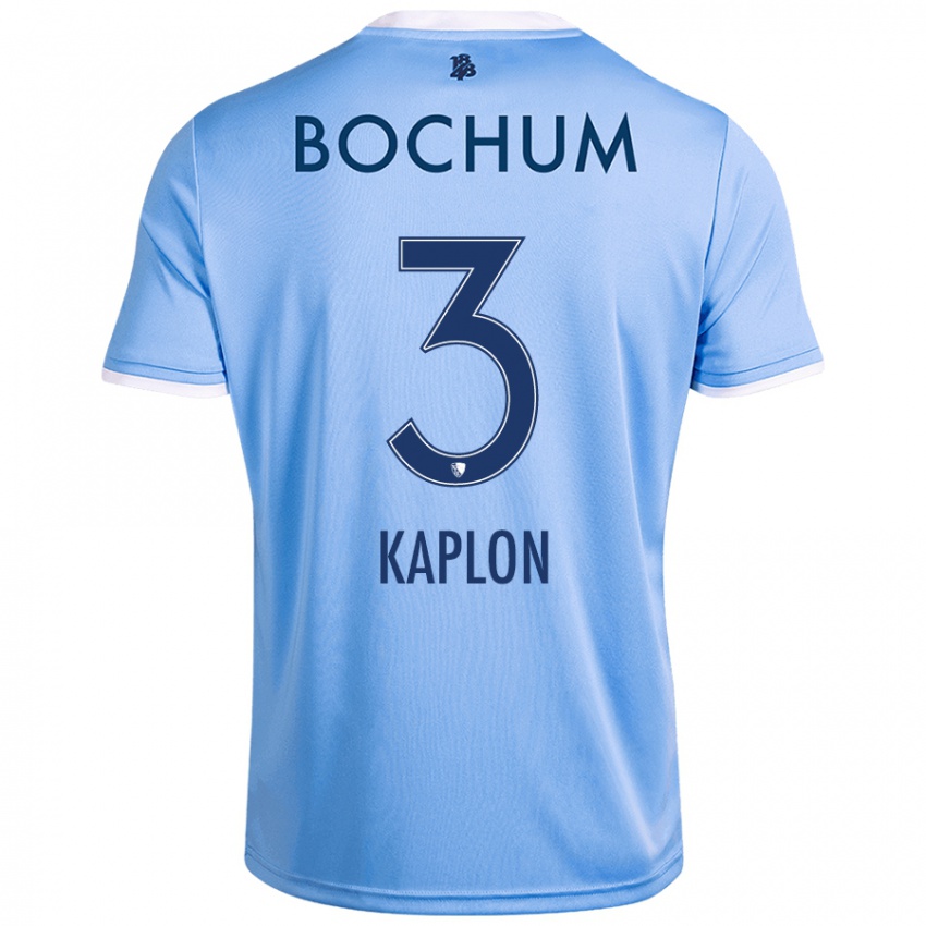 Niño Camiseta Frauke Kaplon #3 Azul Cielo 2ª Equipación 2024/25 La Camisa