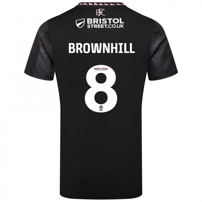 Niño Camiseta Josh Brownhill #8 Negro 2ª Equipación 2024/25 La Camisa