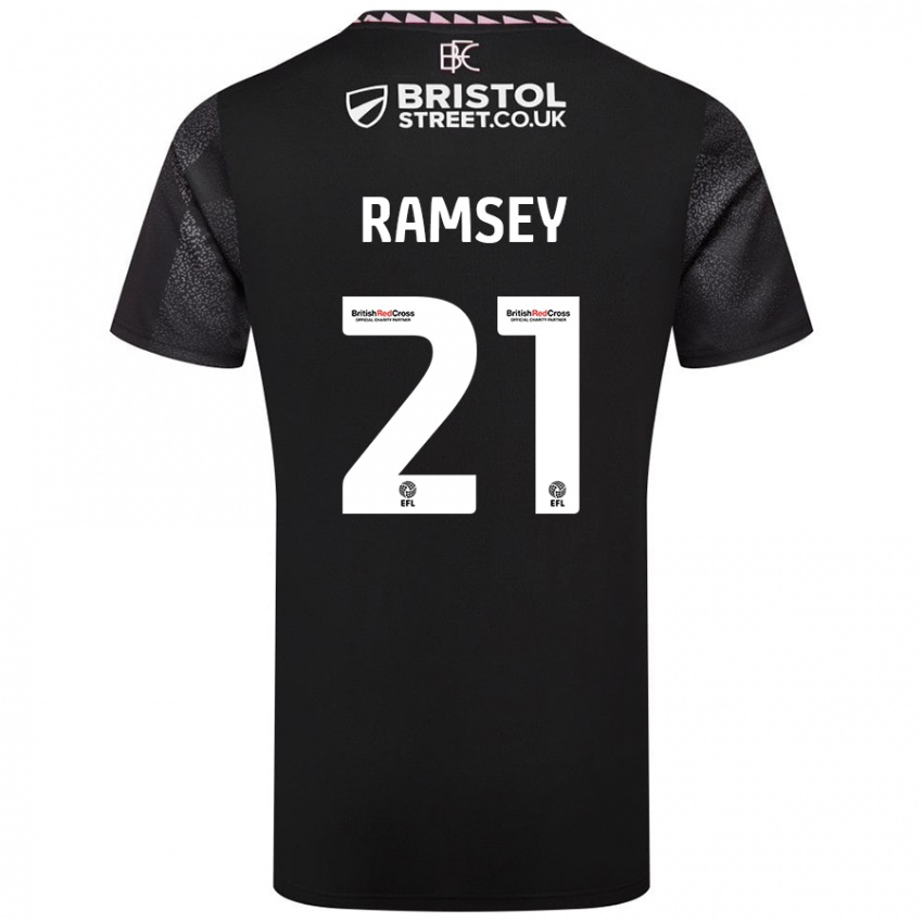 Niño Camiseta Aaron Ramsey #21 Negro 2ª Equipación 2024/25 La Camisa