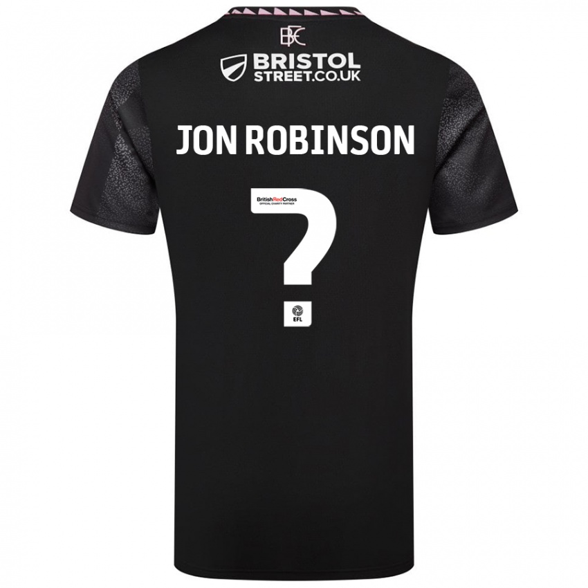 Niño Camiseta Jon Ander Vilar Robinson #0 Negro 2ª Equipación 2024/25 La Camisa