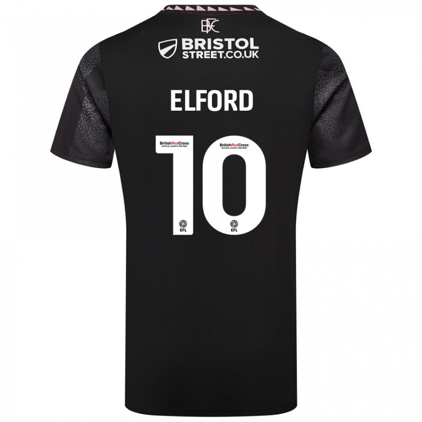 Niño Camiseta Laura Elford #10 Negro 2ª Equipación 2024/25 La Camisa