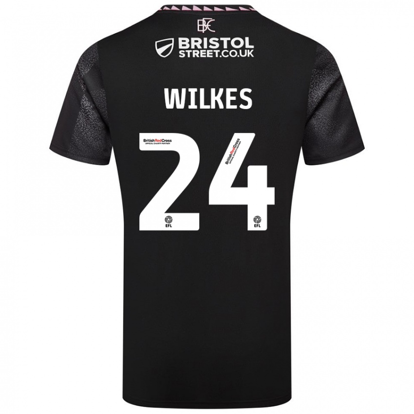 Niño Camiseta Tilly Wilkes #24 Negro 2ª Equipación 2024/25 La Camisa