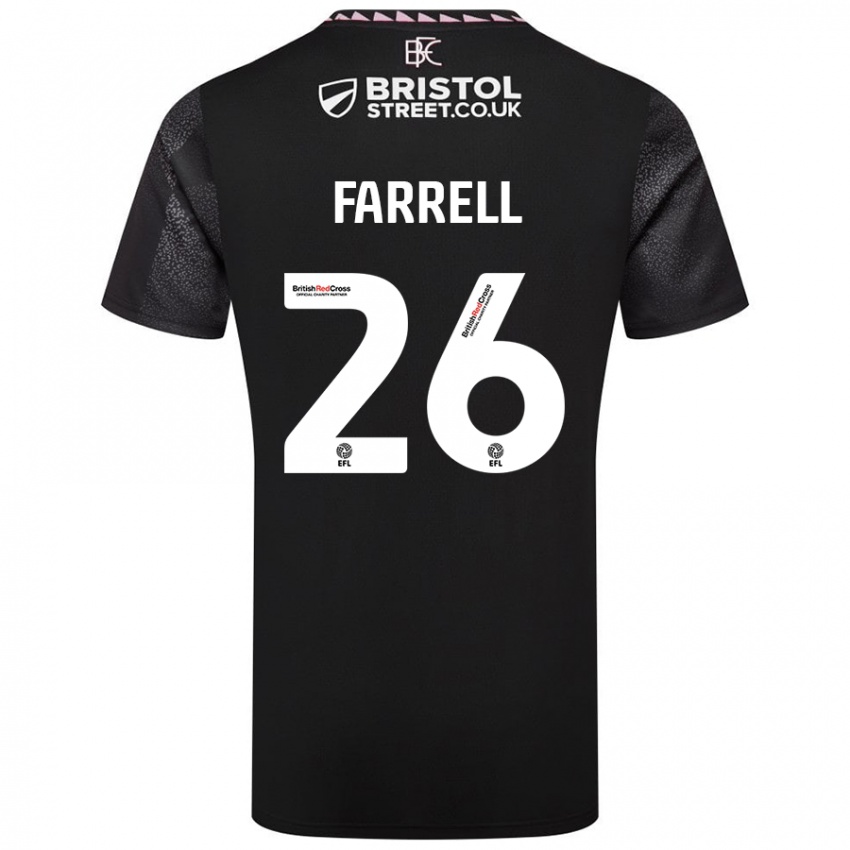 Niño Camiseta Lucy Farrell #26 Negro 2ª Equipación 2024/25 La Camisa