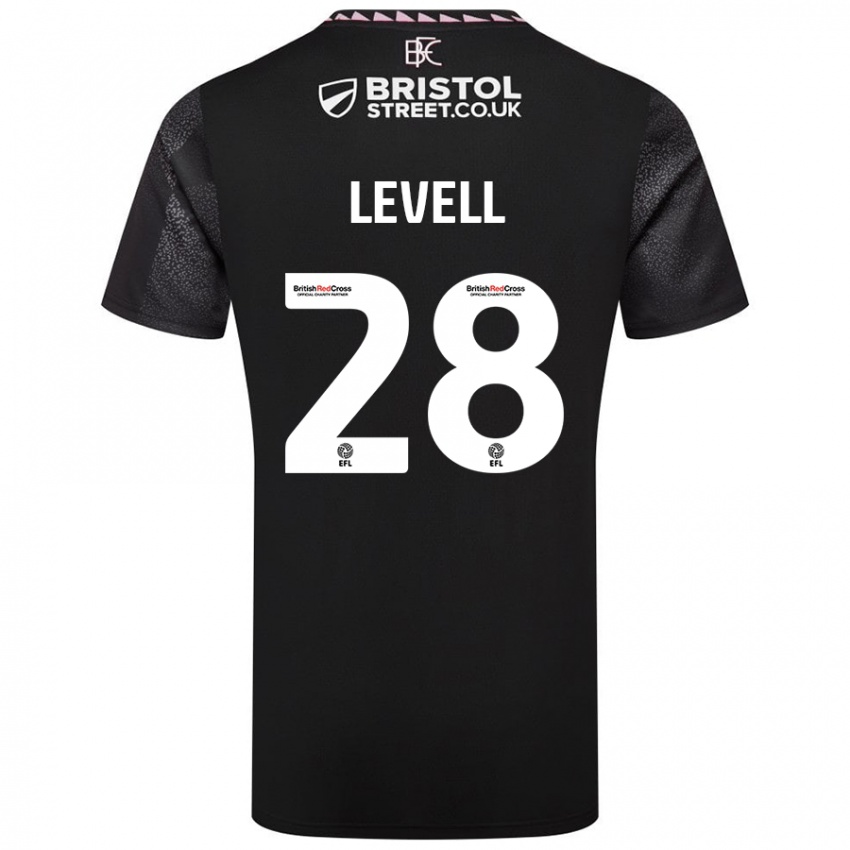 Niño Camiseta Kirstie Levell #28 Negro 2ª Equipación 2024/25 La Camisa