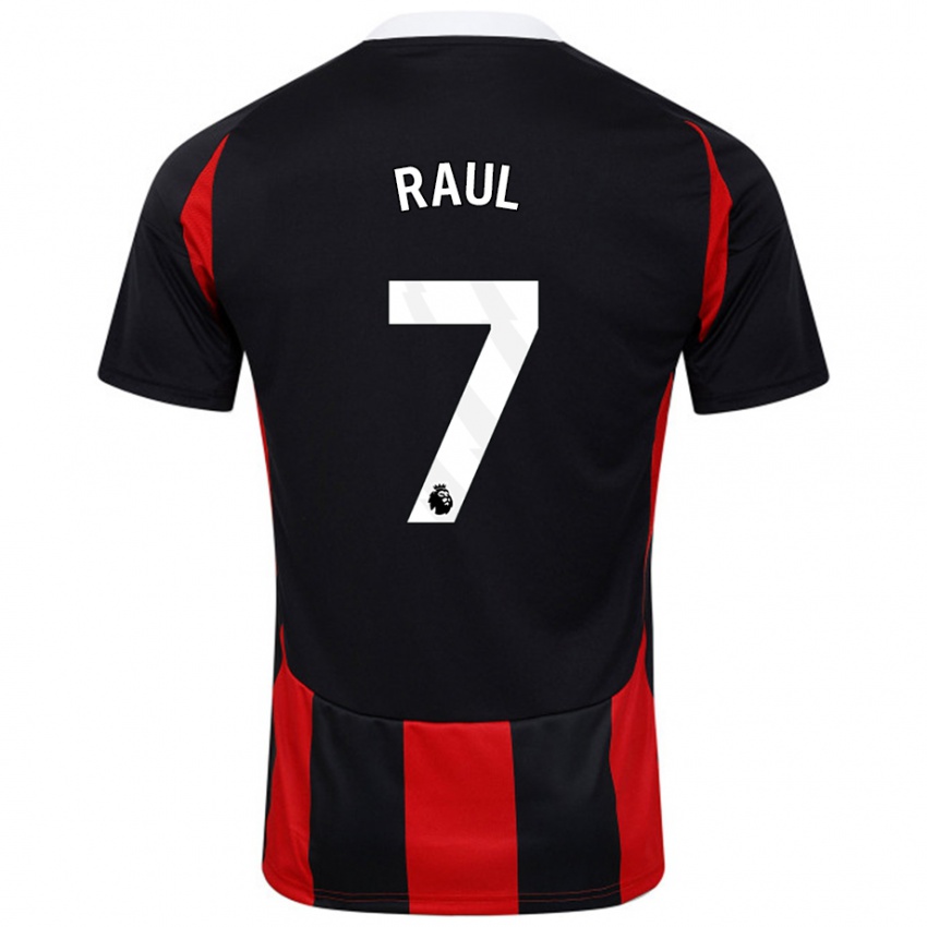 Niño Camiseta Raúl Jiménez #7 Negro Rojo 2ª Equipación 2024/25 La Camisa