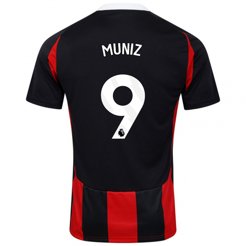 Niño Camiseta Rodrigo Muniz #9 Negro Rojo 2ª Equipación 2024/25 La Camisa