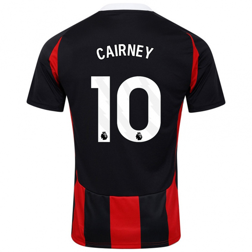 Niño Camiseta Tom Cairney #10 Negro Rojo 2ª Equipación 2024/25 La Camisa