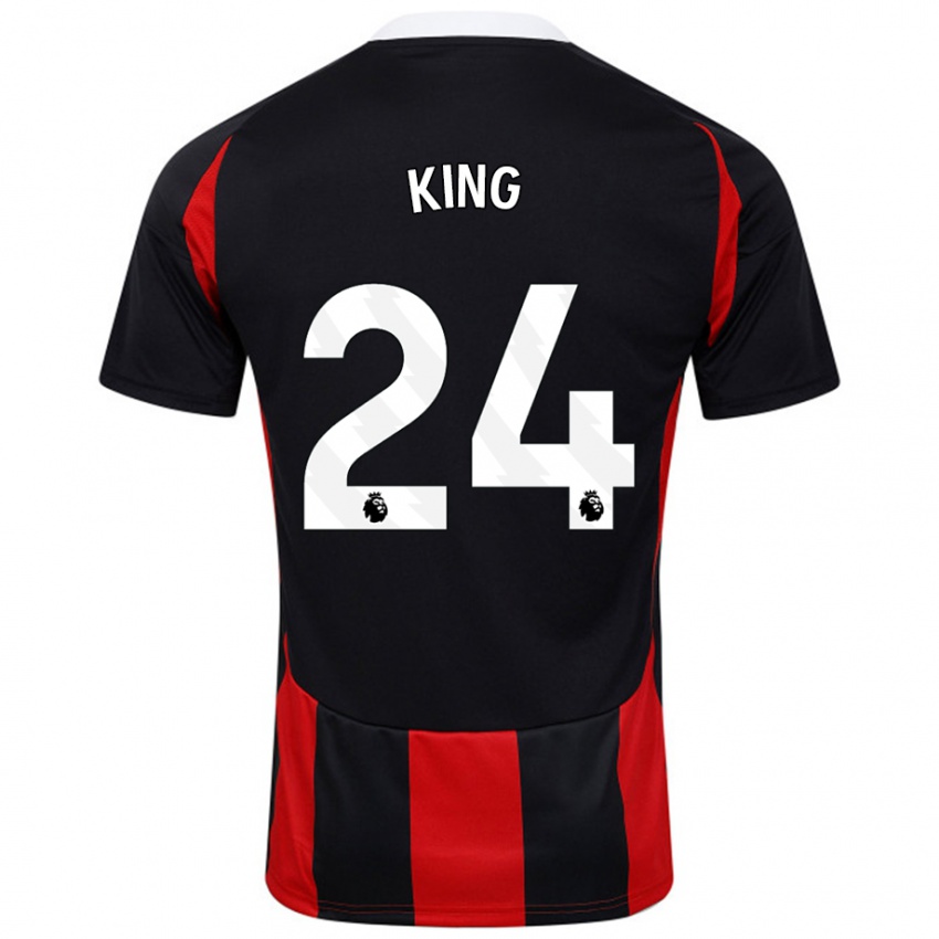 Niño Camiseta Joshua King #24 Negro Rojo 2ª Equipación 2024/25 La Camisa