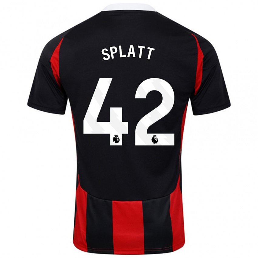 Niño Camiseta Delano Splatt #42 Negro Rojo 2ª Equipación 2024/25 La Camisa