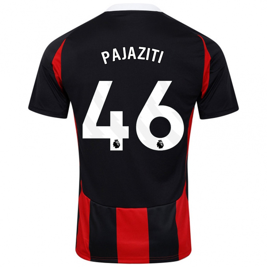 Niño Camiseta Adrion Pajaziti #46 Negro Rojo 2ª Equipación 2024/25 La Camisa