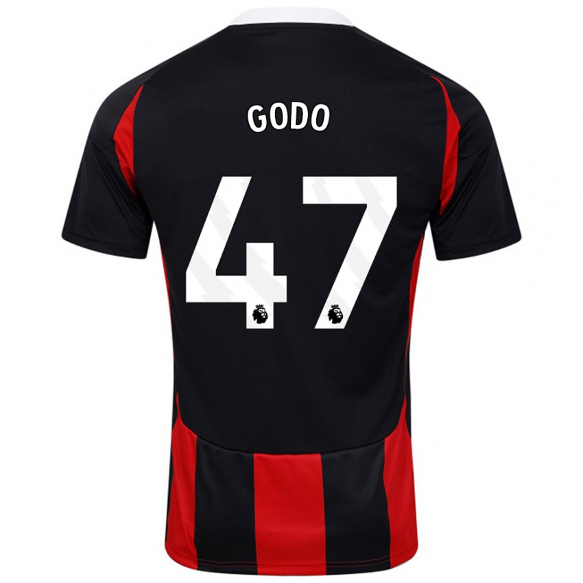 Niño Camiseta Martial Godo #47 Negro Rojo 2ª Equipación 2024/25 La Camisa