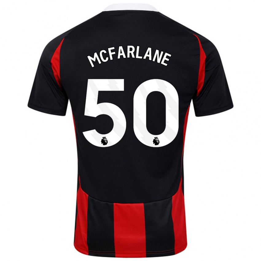 Niño Camiseta Callum Mcfarlane #50 Negro Rojo 2ª Equipación 2024/25 La Camisa