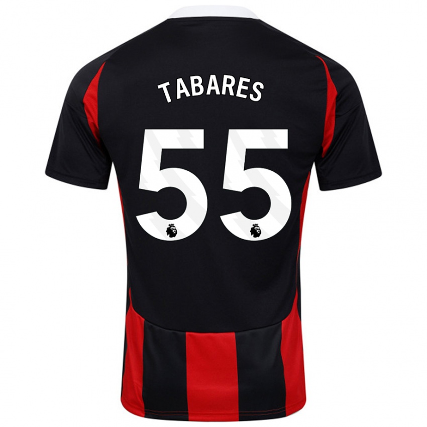 Niño Camiseta Samuel Tabares #55 Negro Rojo 2ª Equipación 2024/25 La Camisa