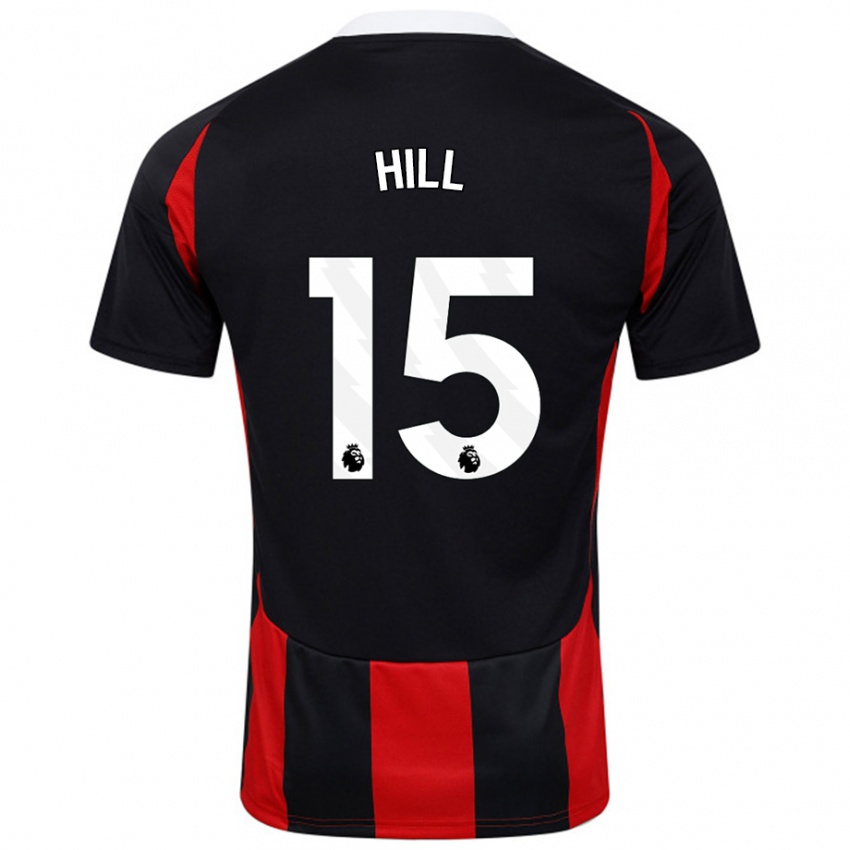 Niño Camiseta Anisha Hill #15 Negro Rojo 2ª Equipación 2024/25 La Camisa