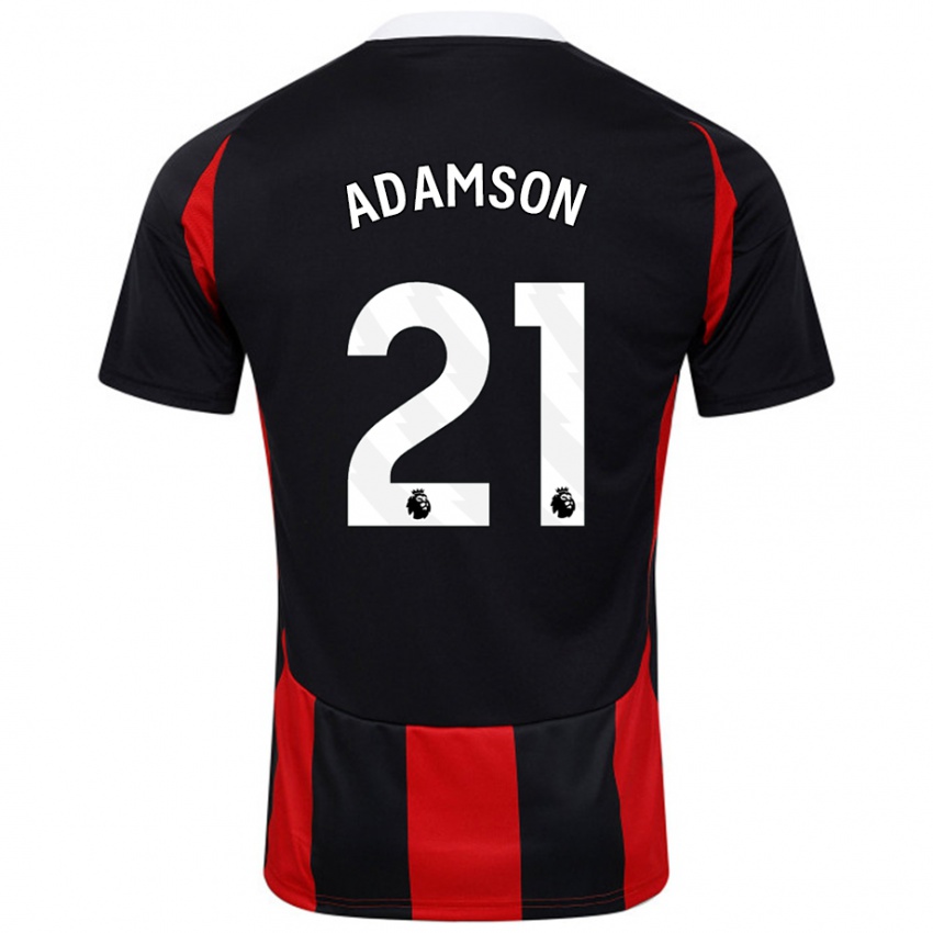 Niño Camiseta Sasha Adamson #21 Negro Rojo 2ª Equipación 2024/25 La Camisa