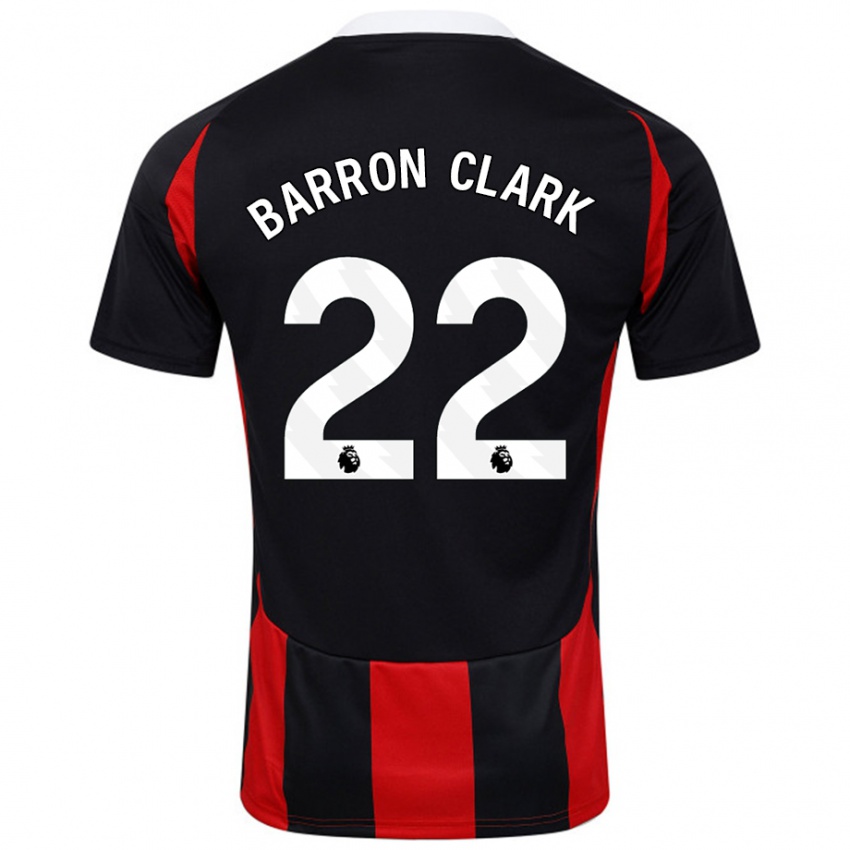 Niño Camiseta Betty Barron-Clark #22 Negro Rojo 2ª Equipación 2024/25 La Camisa