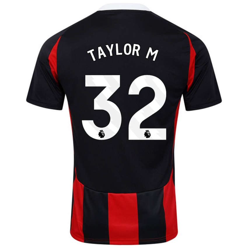 Niño Camiseta Belle Taylor-M #32 Negro Rojo 2ª Equipación 2024/25 La Camisa