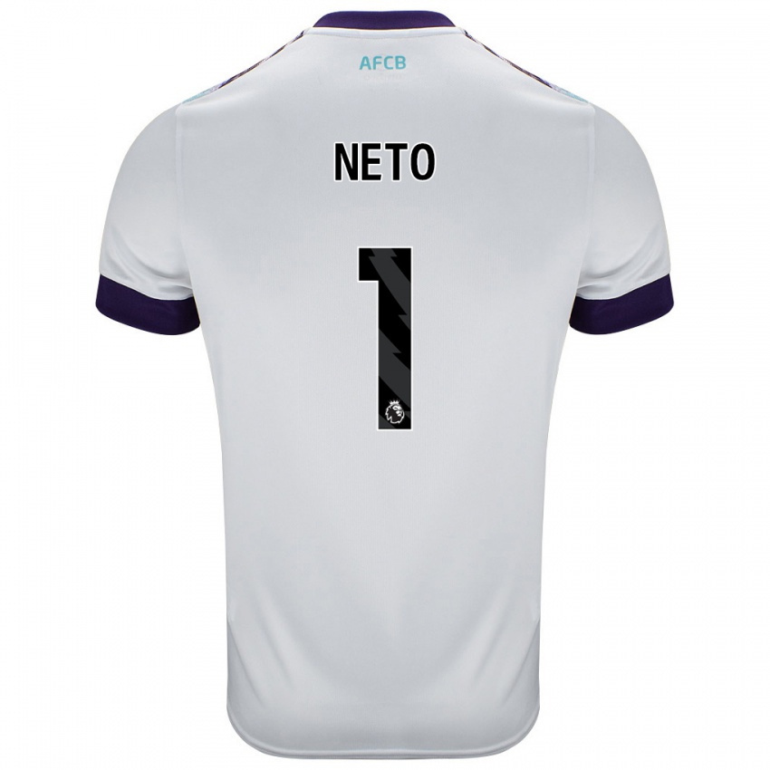 Niño Camiseta Neto #1 Blanco Verde Púrpura 2ª Equipación 2024/25 La Camisa