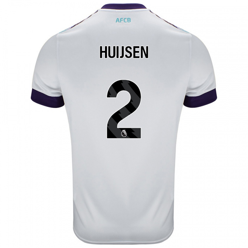 Niño Camiseta Dean Huijsen #2 Blanco Verde Púrpura 2ª Equipación 2024/25 La Camisa