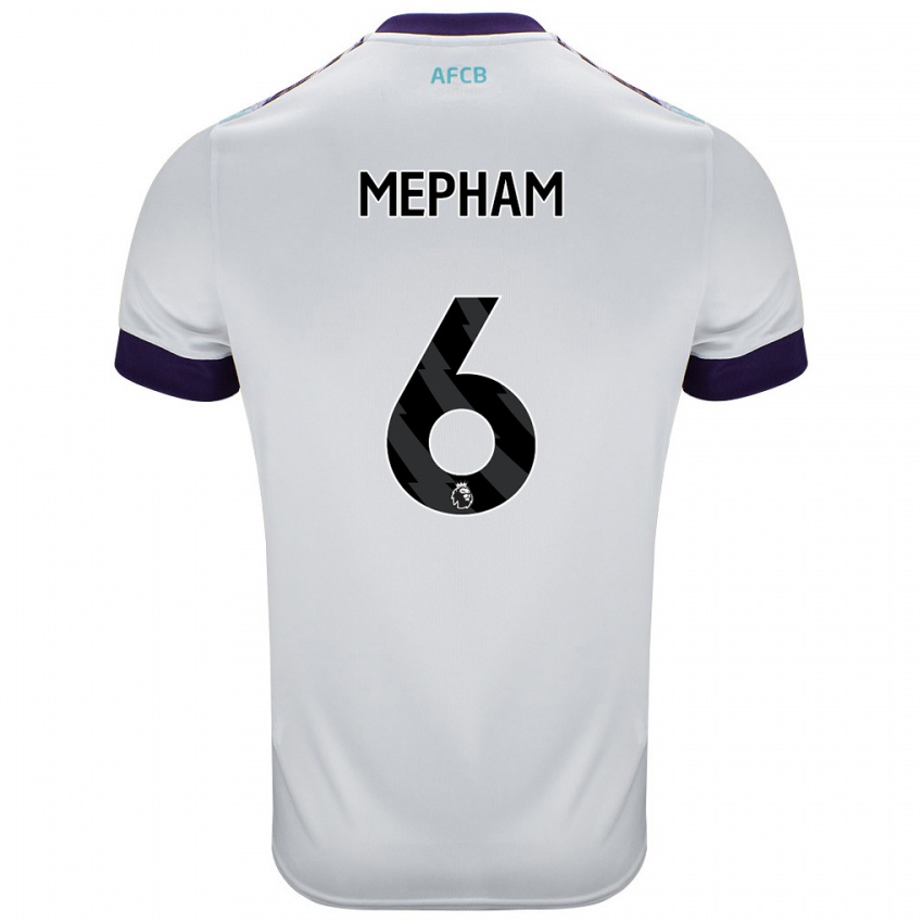 Niño Camiseta Chris Mepham #6 Blanco Verde Púrpura 2ª Equipación 2024/25 La Camisa