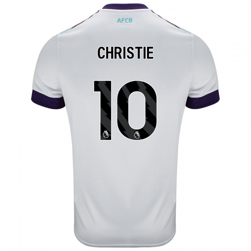 Niño Camiseta Ryan Christie #10 Blanco Verde Púrpura 2ª Equipación 2024/25 La Camisa