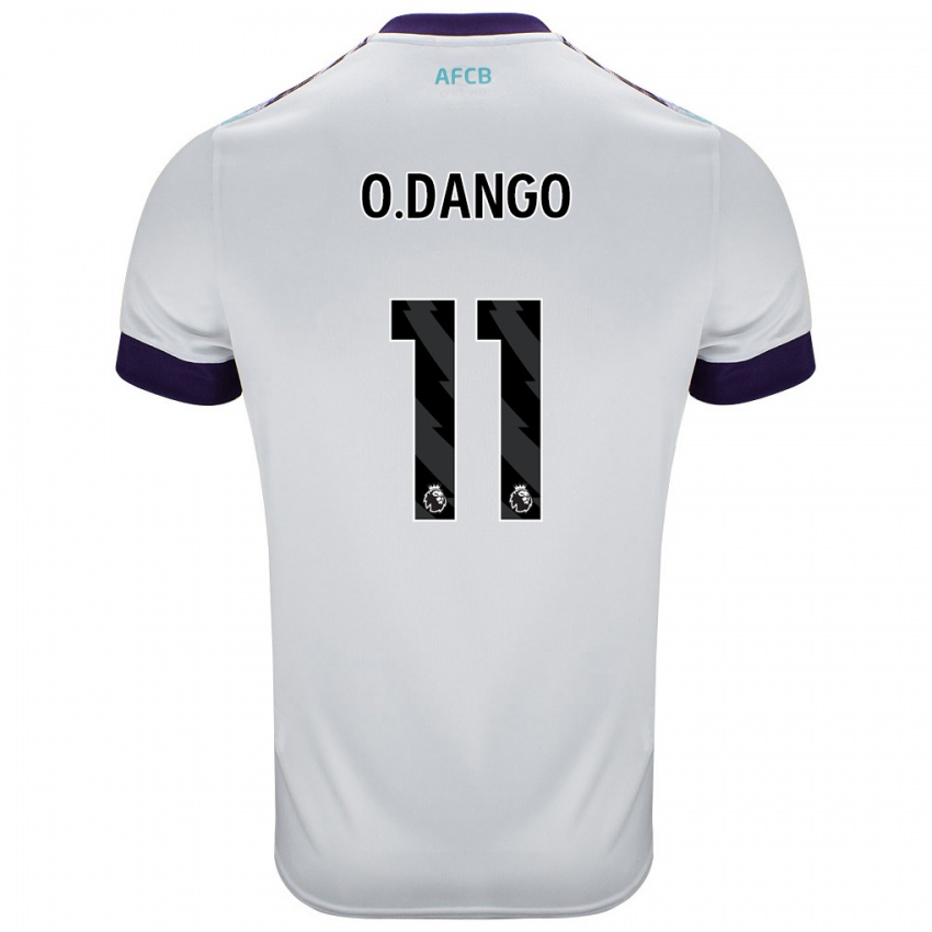 Niño Camiseta Dango Ouattara #11 Blanco Verde Púrpura 2ª Equipación 2024/25 La Camisa