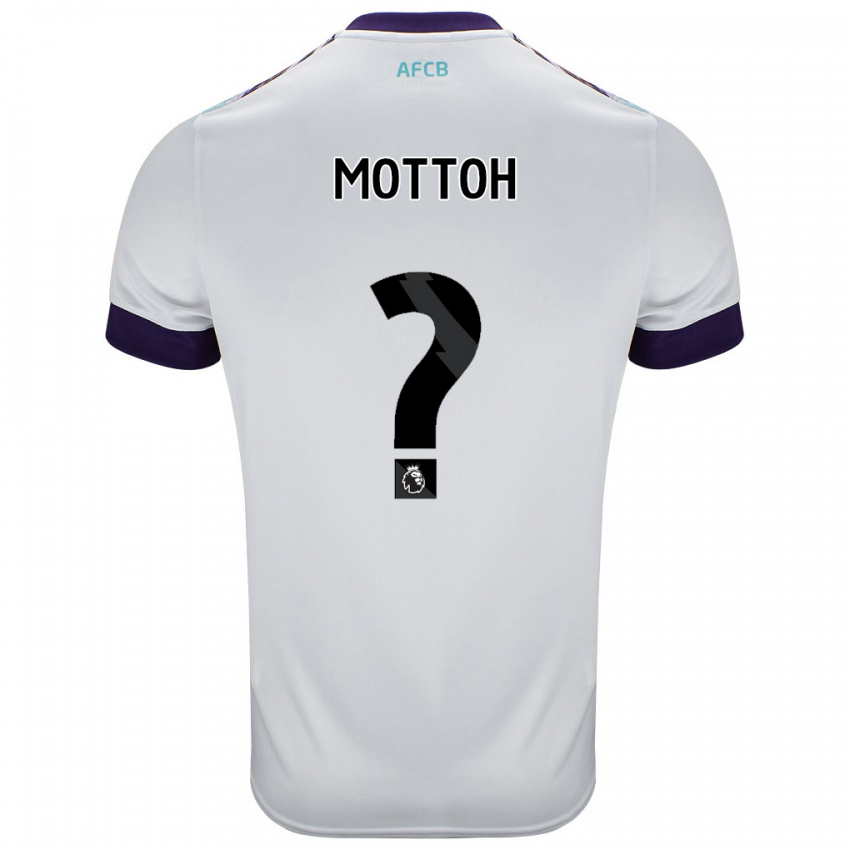 Niño Camiseta Koby Mottoh #0 Blanco Verde Púrpura 2ª Equipación 2024/25 La Camisa