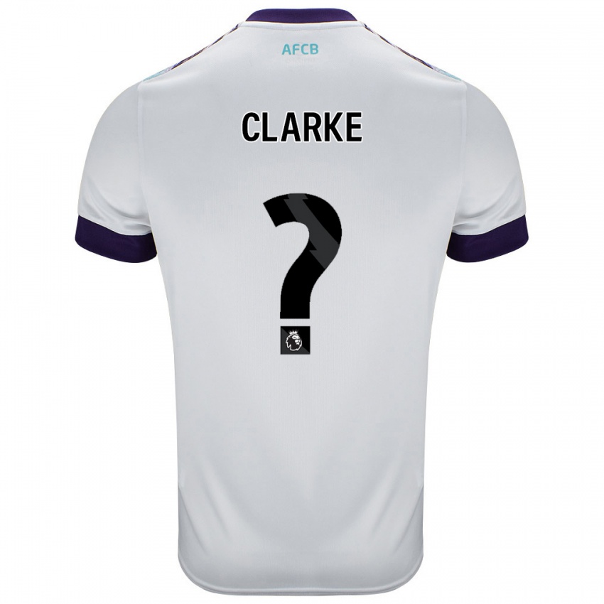 Niño Camiseta Ashley Clarke #0 Blanco Verde Púrpura 2ª Equipación 2024/25 La Camisa